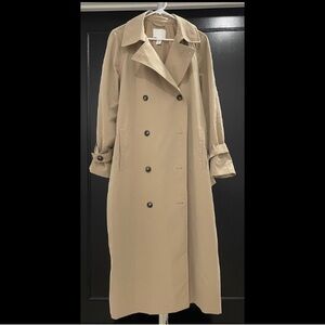 h&m tan trench coat, size small